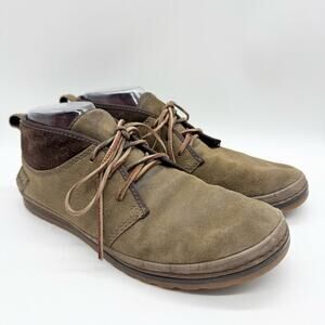 Teva Men's Cedar Canyon Suede Leather Desert Chukka Boot Sneaker Olive/Tan Sz 8‎